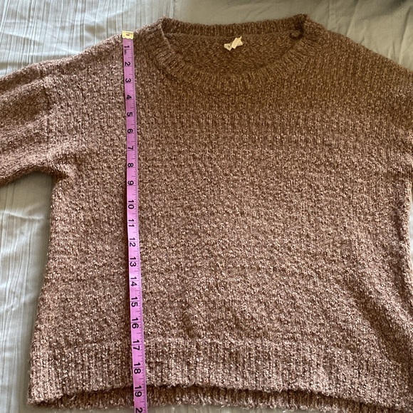 Brown mauve chunky pullover sweater - Picture 6 of 6